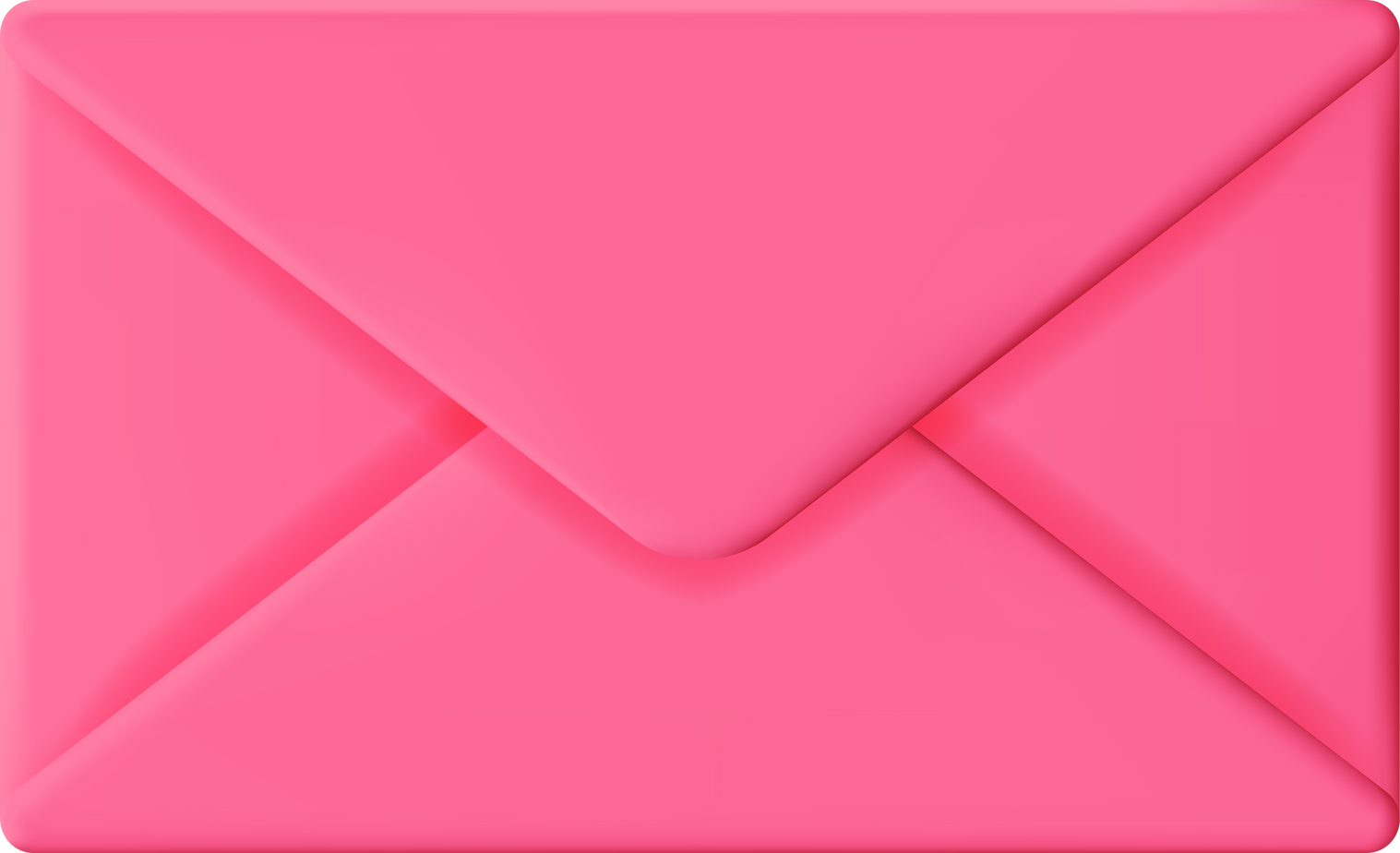 3D Pink Closed Mail Envelope